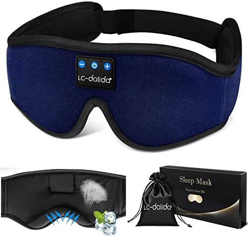 Маска за сън с Bluetooth слушалки, Слушалки LC-dolida Sleep Headphones Bluetooth Sleep Mask 3D Слушалки за сън, за да спят на