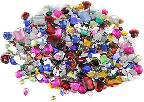 Скъпоценни камъни за маса производство от планински кристал. Различни цветове, форми и размери - 1 паунд (1 опаковка)