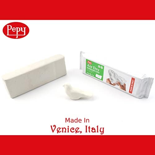 Да изсъхнат на Пластелин за скулптура Pepy European Premium Бял, 3 опаковки, 2,2 кг. Пръчки, с тегло 6,6 кг., Обща сума; Лесна