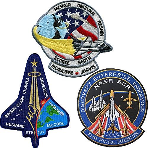 Нашивка Мисията на NASA Space Shuttle Challenger, Финалната мисия Нашивка на НАСА SCA Space Shuttle Discover Enterprise Endeavour,