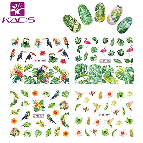 KADS маникюр Sticker Водни Етикети и 3D Стикери За Пренос на вода на Ноктите (Новост във формата на цвете)