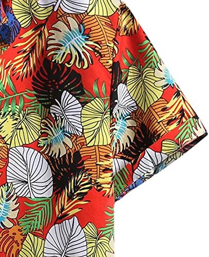 Мъжки ризи NEARTIME Hawaiian Aloha от памук обикновена засаждане с къс ръкав, ежедневни ризи Алоха