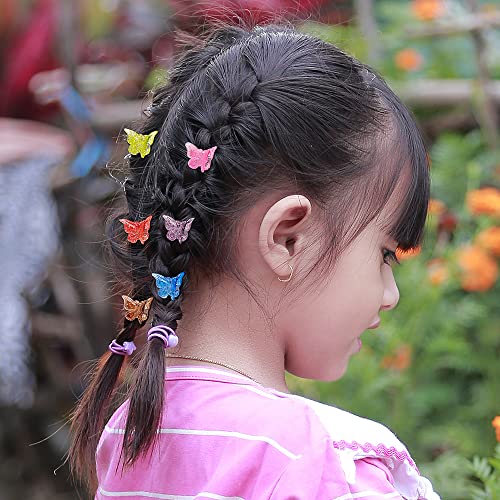 50 опаковки цветни заколок за коса с пеперуди, красиви мини щипки за коса с пеперуди, аксесоари за коса, за жени или момичета (разноцветни дрънкулката)