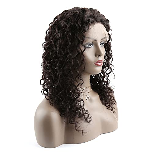 Изпратени Косата, 14 инча Реми Virgin Бразилски Косата 360 Дантела Перуки от Човешка Коса, за Жени, Дълбока Вълна от 130% Плътност