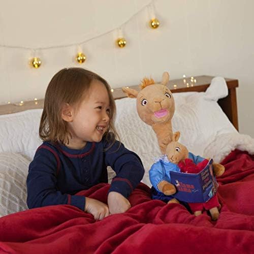 Прегръдка Barn - Анимационен мама-лама | Плюшен играчка - Изговаряне меко животно, Читающее Популярната детска книга Червена пижама лама, Лама Анна Дьюдни | Движението