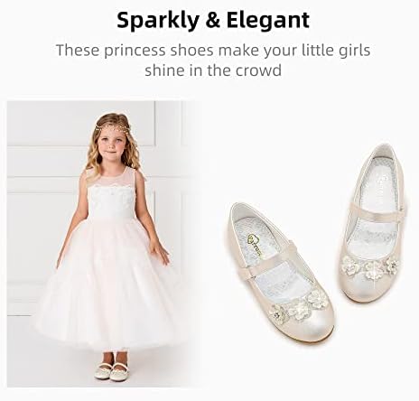 Parrosoo/Модел Обувки за момичета, Обувките Мери Джейн, балет апартаменти на Ниски Токчета, Ученически Сватбени Обувки на Принцесата за Малко по-Големите Деца