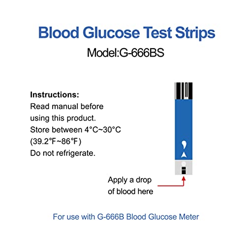 Тест-ленти IKZA G-666BS за определяне на нивото на глюкоза в кръвта, Включва 100 тест-ленти за анализ на кръвта на диабет и 100 Съвместими