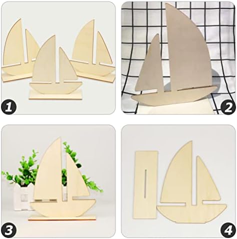 EXCEART Ocean Decor Детски Плажни играчки 10 бр. Недовършена, Деколте във формата на дървена лодка, Украса за дървени лодки, за да colorization за художествени Занаяти DIY Проекти Ук?