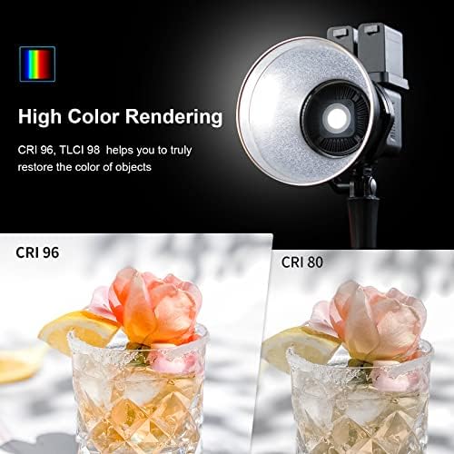 Видеосвет SIRUI C60R RGB COB, Led непрекъснато осветление с мощност 60 Вата за фотография, дневна светлина ДО 5600, CRI 96