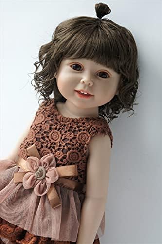 Куклени Перуки JD375 11-12 сантиметра 28-30 см, С прическа От синтетични мохера Куклени Перуки Poreain Viynl Аксесоари за кукли