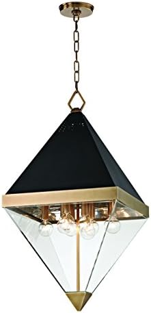 Окачен лампа Hudson Valley Lighting 4510-PN Coltrane 4-Light Ширина 10 см и височина 19,25 инча, Цвят довършителни: полиран никел
