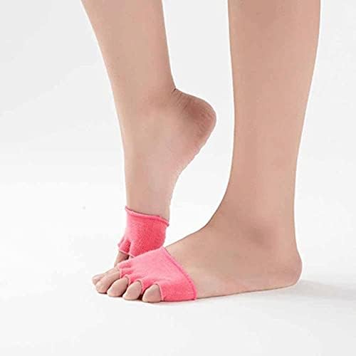 LSDJGDDE 3 чифта/лот, 1 чифт женски невидими чорапи с нескользящим пръсти, за йога, да Пере чорапи с пет пръста на петата