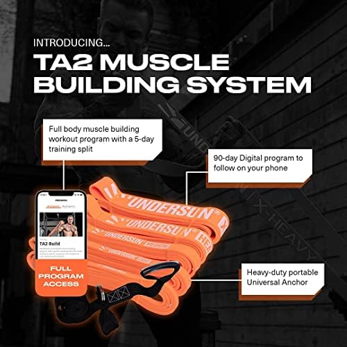 Домашен фитнес зала и фитнес оборудване Undersun Фитнес - Програма за обучение за изграждане на мускулите с набор от 5-Полосных гумени