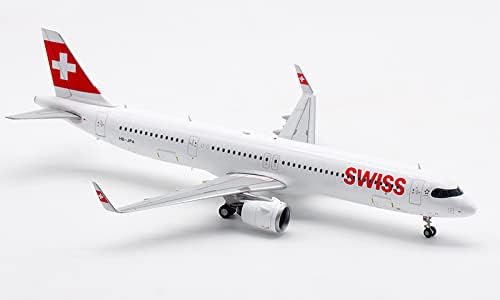 JC Wings Swiss Airlines Еърбъс A321NEO HB-JPA 1:200 ГЛАСОВЕ Самолет, Предварително събрана модел