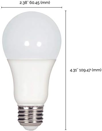 Лампа средно осветление Satco S28789 бял цвят, 4,63 инча, 2700 Към Мат, 4 референтна рамка