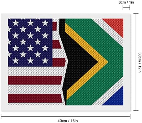 Американски и Африкански Флаг Диамантена Живопис Комплекти 5D направи си САМ Пълна Тренировка Планински Кристал Изкуство Стенен