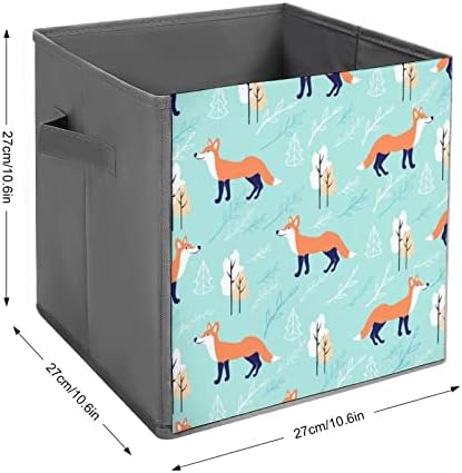 Кутии за съхранение на големи кубчета Fox Autumn, сгъваема холщовая кутия за съхранение, организаторите за рафтове