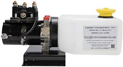 Хидравличен захранващ агрегат Lippert с комплект резервоари за помпа 2QT - 141111, БЯЛ, ЧЕРЕН (цвят на капака може да варира)