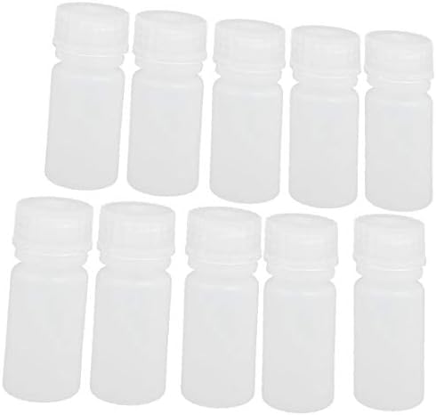 X-DREE 10шт 4 мл Пластмасова Кръгла Лаборатория за бутилка за реактиви, Бутилка за сгъстяване на проби, Бяла (Bottiglia di plastica
