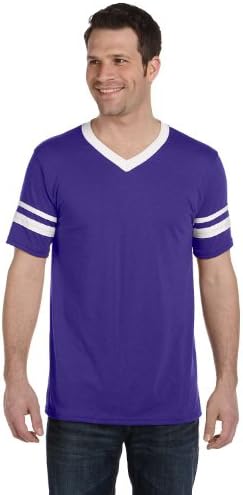 Тениска от Джърси Augusta Sportswear за момчета с V-образно деколте и Полосатыми ръкав
