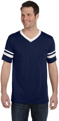 Тениска от Джърси Augusta Sportswear за момчета с V-образно деколте и Полосатыми ръкав