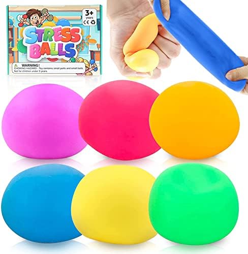 Сензорни топки за облекчаване на стреса OleOletOy за деца и възрастни - 18 на опаковки и 6 опаковки меки играчки-непосед за облекчаване на