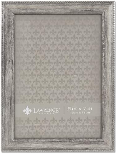 Lawrence Frames Класическа Рамка За снимки от Мъниста, 5x7, Сребрист