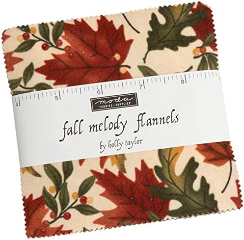 Модерен плат Fall Melody Flannels Charm Пакет от Холи Тейлър; Квадрати стеганого завивки от предварително Раскроенной тъкан 42-5 инча