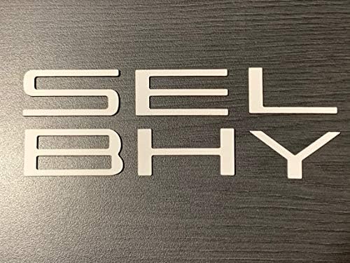 Продажба Generic SF в САЩ - Бели Букви на Преден Сплиттере за Спойлер Shelby GT500 2020 + Пластмасови Вложки Без Етикети