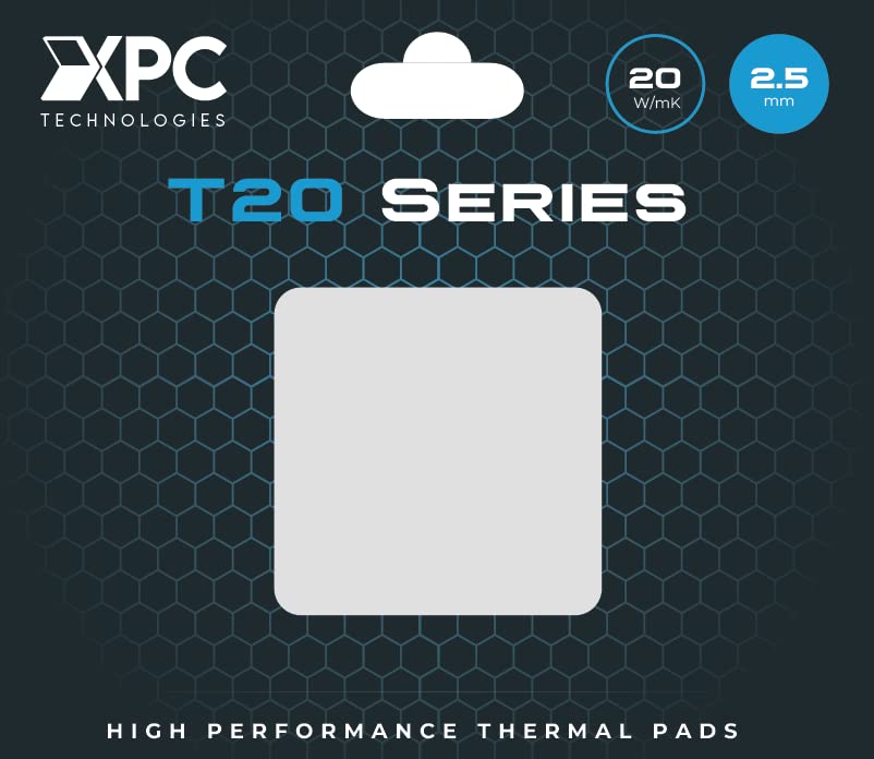 Термопластырь XPC High Performance 20 W/mK серия T20, 100 x 100 мм, Бял, с дебелина от 0,5 мм до 3,5 мм, Непроводящий за