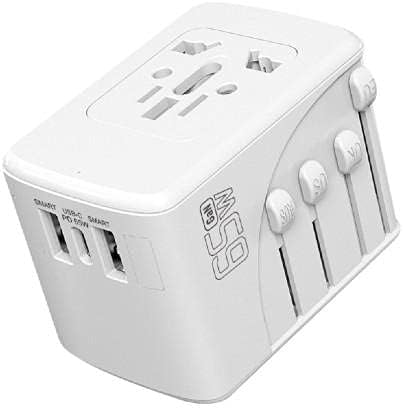 Зарядно устройство BoxWave е Съвместимо с JVC SP-A10BT (Charger by BoxWave) - Международна стенно зарядно устройство за PD (65 W), 3 USB-адаптер