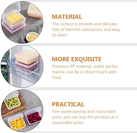 UPKOCH Резена сирене Кутия за съхранение на храна в хладилника за деликатесного сирене Fresh Keeper: 4шт Кутия За съхранение на Сирене