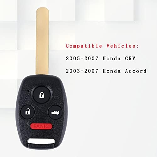 Подмяна на ключодържател с 4 бутони, дистанционно управление без ключ, Необрезной Авто лампа, подходяща за периода 2003-2007