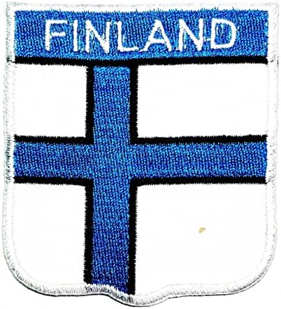 Kleenplus 2,6X2,3 инча. Нашивка с флага на Финландия, тактически военен флаг, апликации, ленти, флаг на страната свят, че за костюми,