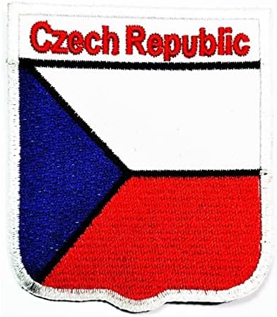 Салфетки Kleenplus 2,6X2,3 инча. Държава на Националния Флаг на Чешката Република Бродирана Апликация на Iron Пришивной Кръпка Квадратна