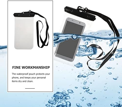 INOOMP 3 бр., практически чанта за телефон със сензорен екран, калъф за телефон за плаване (черен)