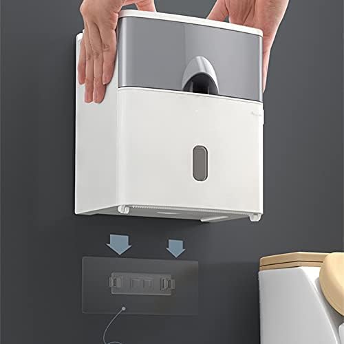 Стенен държач за тоалетна хартия, изработен от ABS-пластмаса, с чекмеджета и платформа за съхранение, без перфорация