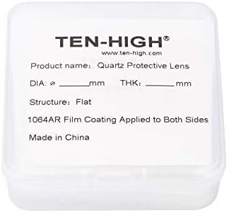 Размер на защитно лещи за лазерни защитни прозорци TEN-HIGH: Диаметър 18 мм, дебелина 2 мм, кварцевая Защитно лещи за оптични лазерни