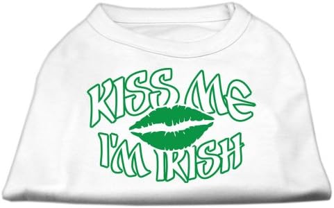 Тениска с изображение, ирландски кучета Kiss Me I ' m White Med (12)