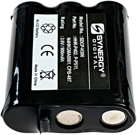 Батерии за безжични телефони Synergy Digital, съвместими с безжичен телефон Panasonic P-P511, в комплекта са включени: 2 батерии
