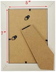 Монтиране на стена за дисплея в кафява рамка Dnyta Rustic 6x8 инча, можете да се мотае или да се настанят на масата, Дървени рамки за картини с мат-Опаковка от 2