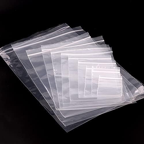 На 20 Размери по-Евтино Покриване на Прозрачни Пластмасови Торбички с цип, Закрываемые отново, За Съхранение на Закуски, Бижута, опаковки - (Цвят: 11x16 см, 50 бр.)