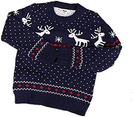 Детски вязаный пуловер с шарките на Камината Teemall, Прекрасен Дъждобран, най-Добрият подарък за Коледа, от 2 до 5 години