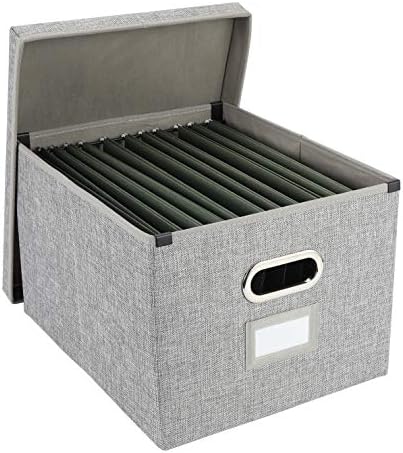 Кутия-Органайзер за файлове EasyPAG, Комплект от 2-те Сгъване Картотечных шкафове, Спестяващ Място За Съхранение на папки за окачване