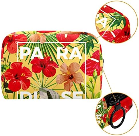 TBOUOBT Косметичка за Жени, козметични чанти, Голям Чанта за Тоалетни Принадлежности, Пътен Подарък, Хавайски Цвете, Тропическо