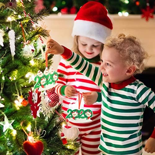Персонализирани Коледен Орнамент 2020, Индивидуалното Семейно Име, Коледна Украса, Забавни Коледни декорации (3 души)