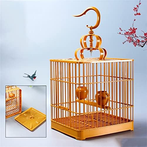 Квадратна Клетка за птици TREQB, Метална Декоративна Клетка, Аксесоари за домашни любимци, Панорамна Преносим Клетка (Цвят: A, Размер: