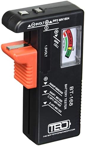 Тестер Battery Organizer TBO30343 Универсална Проверка за батерии АА ААА, C, D, 9V 1.5 V с кнопочными елементи
