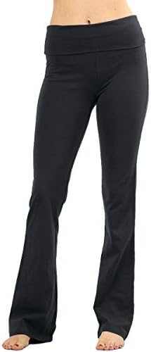 Панталони за Йога NioBe Clothing С Еластична Складкой на Върха на Едноцветни Расклешенных Панталон за почивка