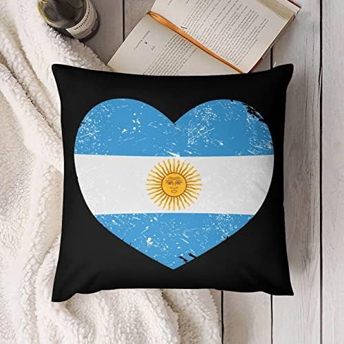 Аржентина Ретро форма На Сърце Флаг Хвърли Калъфки Комплект от 2 Възглавници Калъф за Диван Разтегателен Спалня Колата Декоративни Калъфки